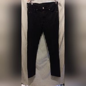& Denim HM Mens SKINNY COUPE MOULANTE Pockets Black Denim Jeans Size 34/32